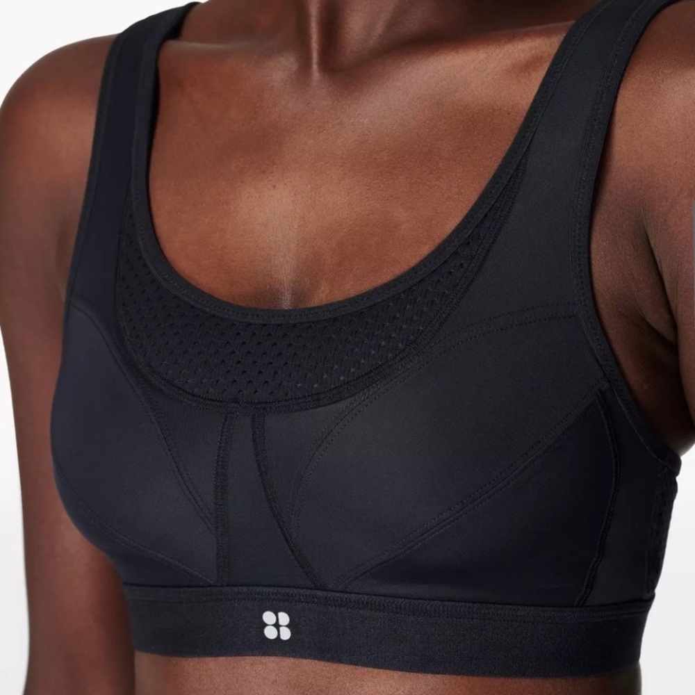 SWEATY BETTY ULTRA RUN HIGH SUPPORT SPORTS BRA BLACK 32D, new without tags